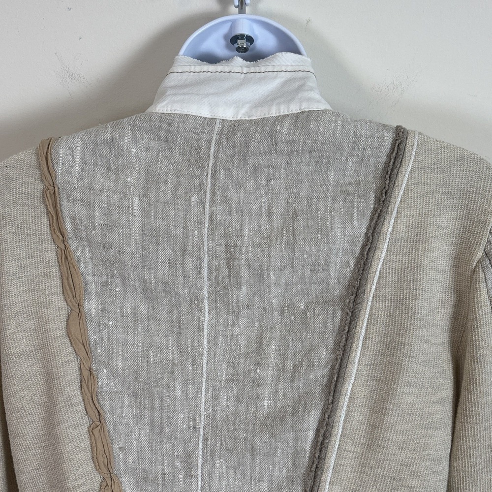 Elisa Cavaletti Daniela Dallavalle Jacket Sz XS Linen Cotton Stretch Art to Wear - Picture 11 of 16